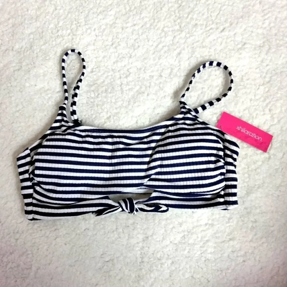 NWT Striped Bikini Bralette SzLarge
